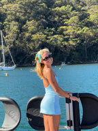 Flipside Mini Dress in Tropic Mocha