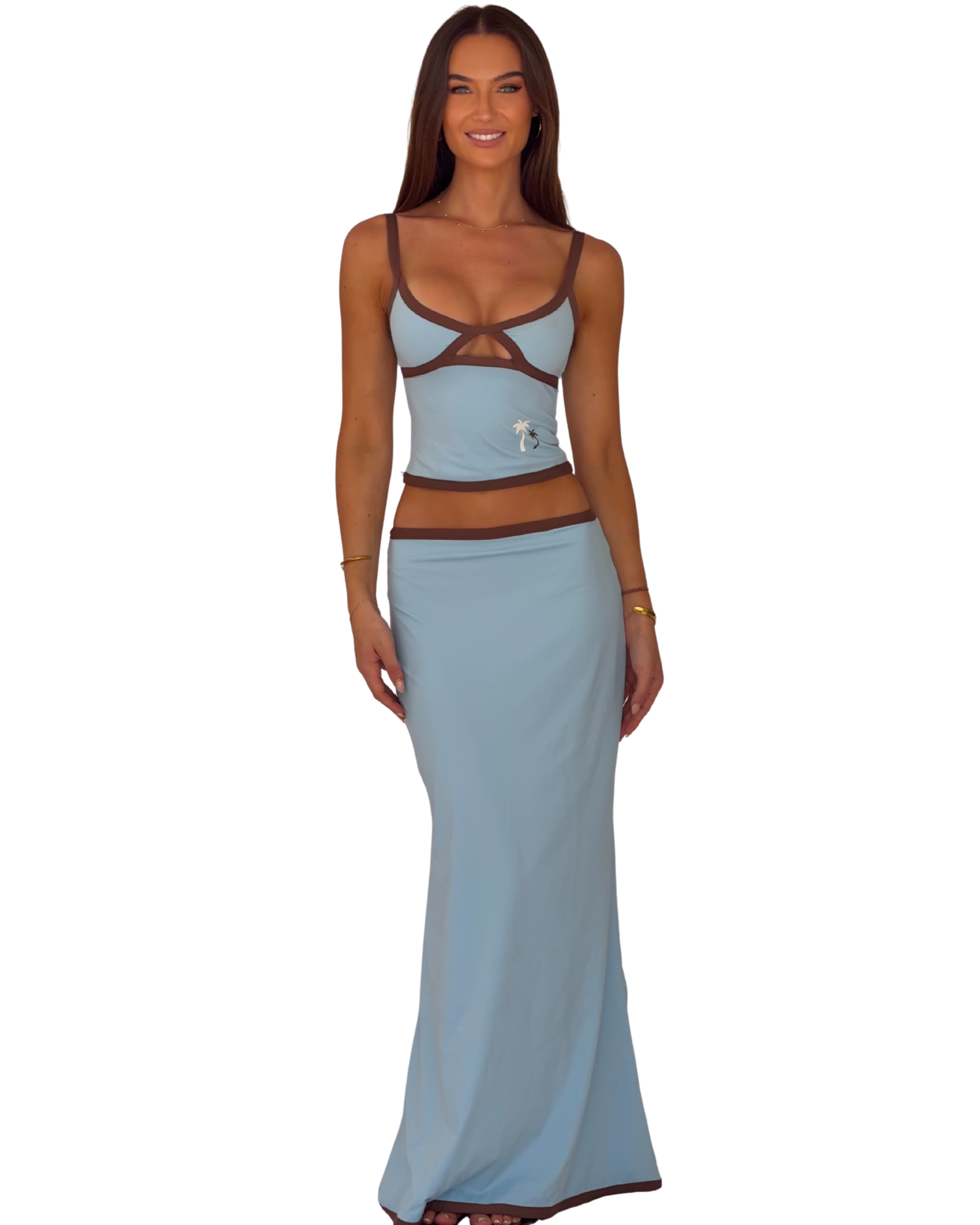 The Sunday Maxi Skirt in Bluebell