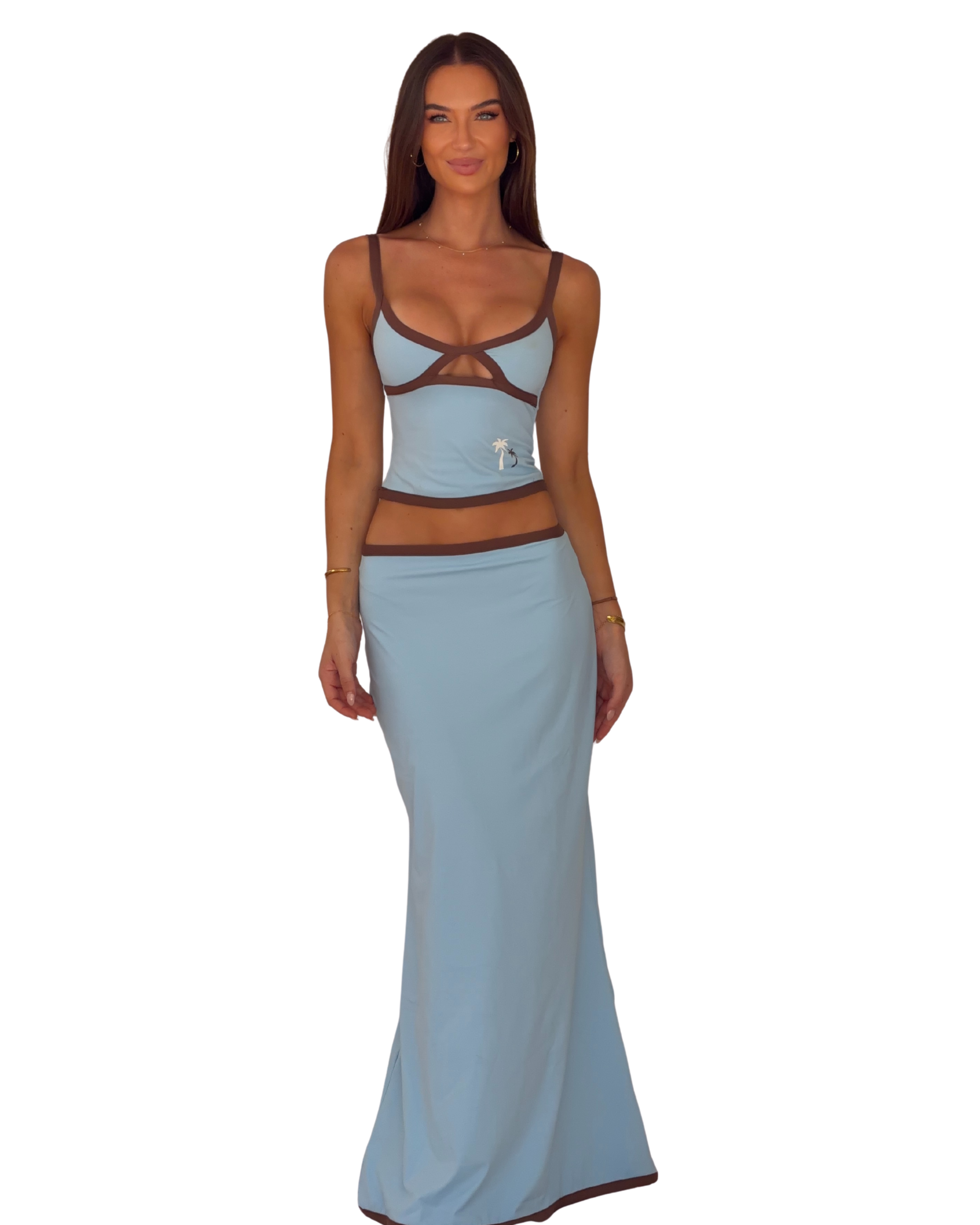 The Sunday Maxi Skirt in Bluebell