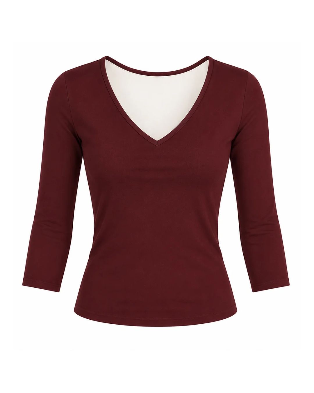 Cherry Reversible V-Neck Top