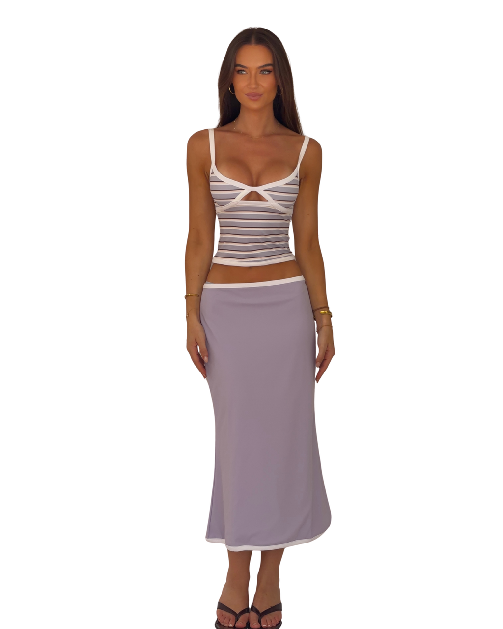 The Sunday Midi Skirt in Lilac