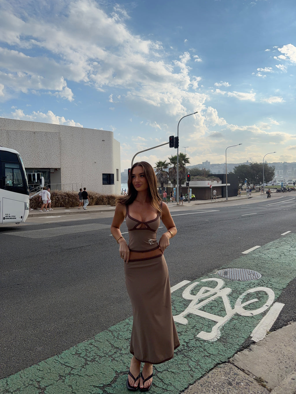 The Sunday Midi Skirt in Bluebell