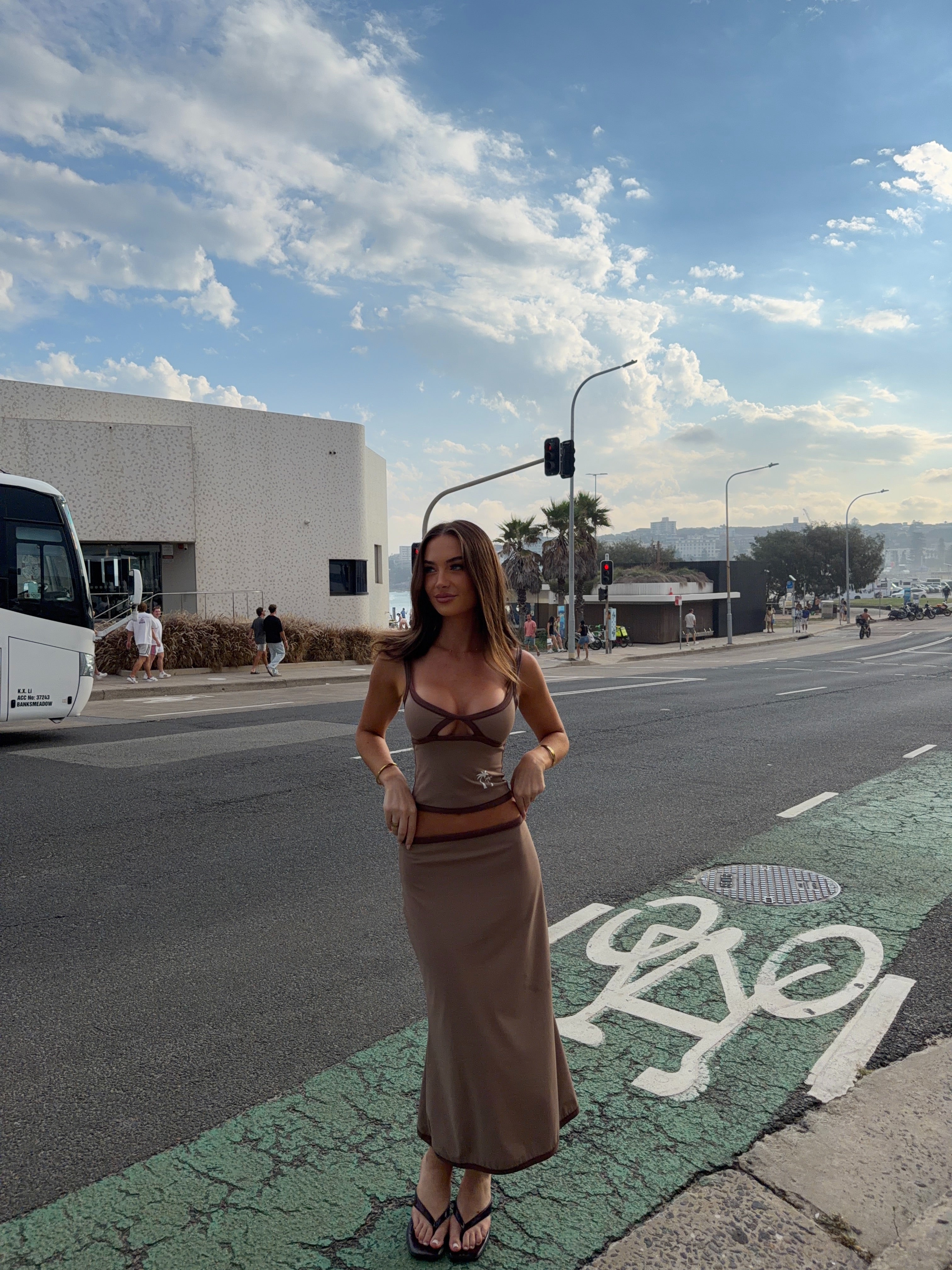 The Sunday Midi Skirt in Bluebell