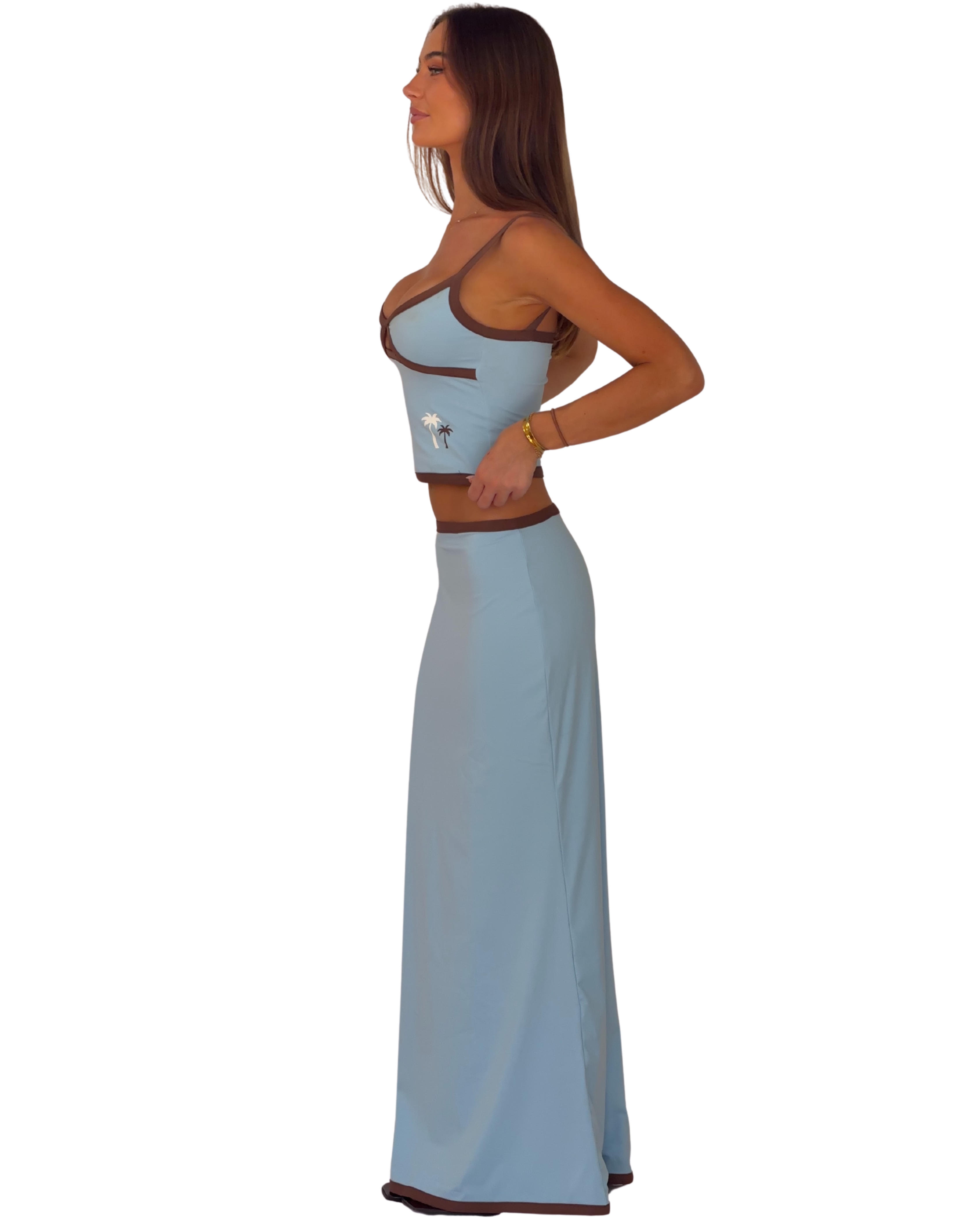 The Sunday Maxi Skirt in Bluebell