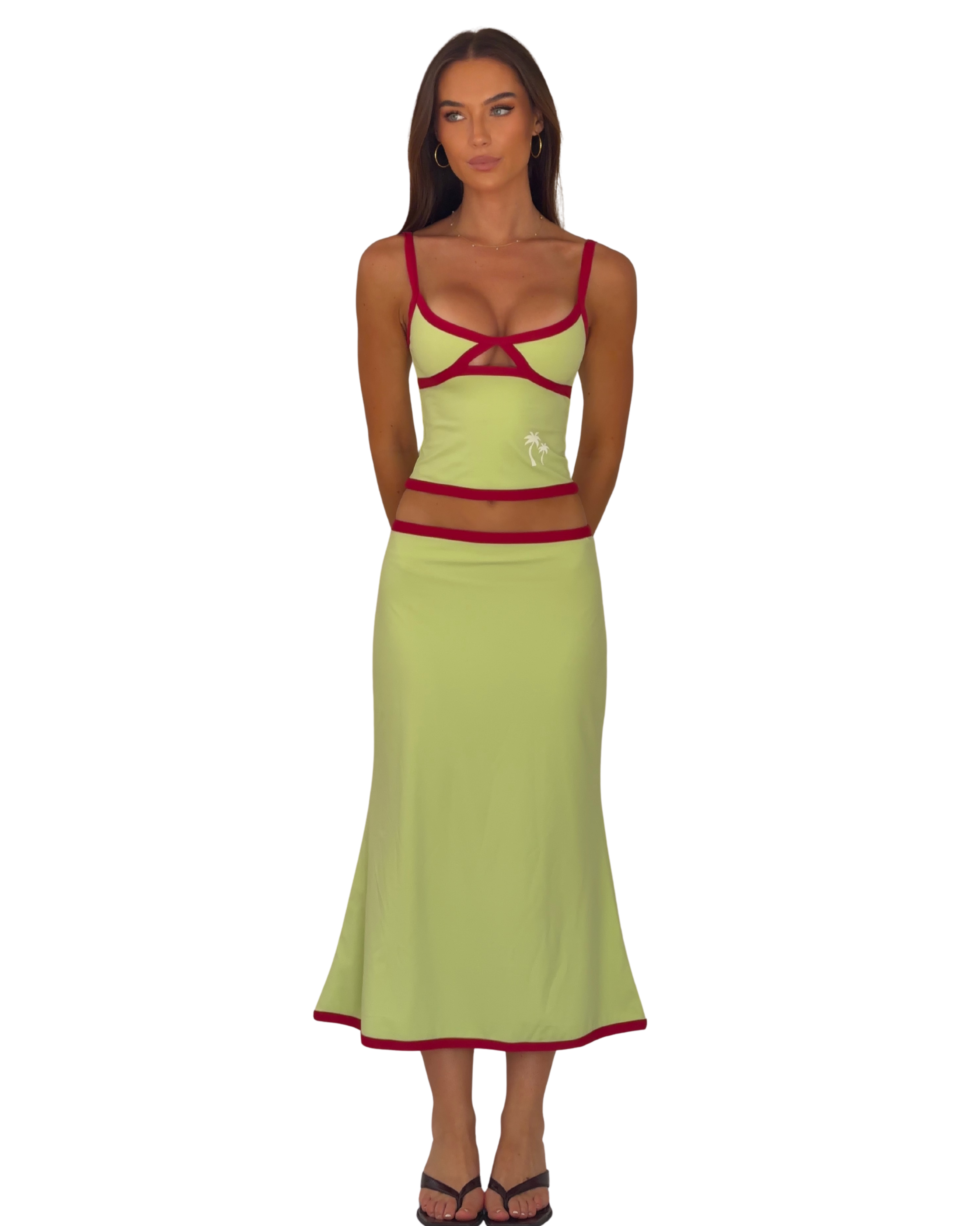 The Sunday Midi Skirt in Citrus