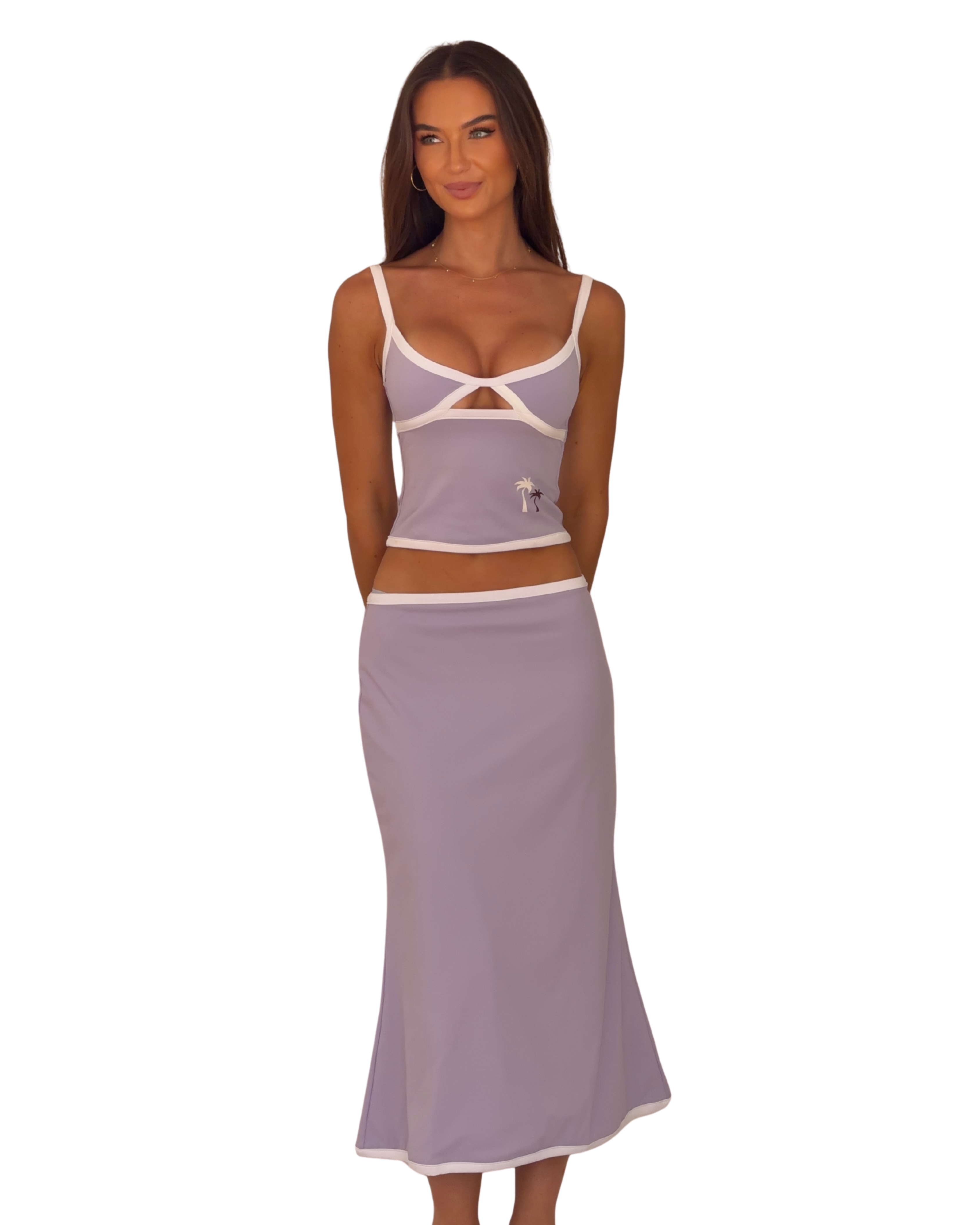 The Sunday Midi Skirt in Lilac