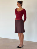 Cherry Reversible V-Neck Top