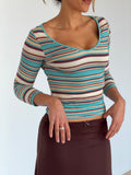 Teal Reversible V-neck Top