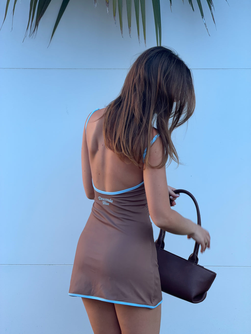 Flipside Mini Dress in Tropic Mocha
