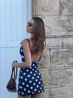 The Flipside Mini Dress in Midnight