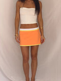 The Split Mini Skirt in Lemon Drop