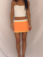 The Split Mini Skirt in Lemon Drop