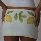 The Split Micro Mini Skirt in Lemon Drop