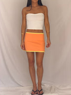 The Split Mini Skirt in Lemon Drop