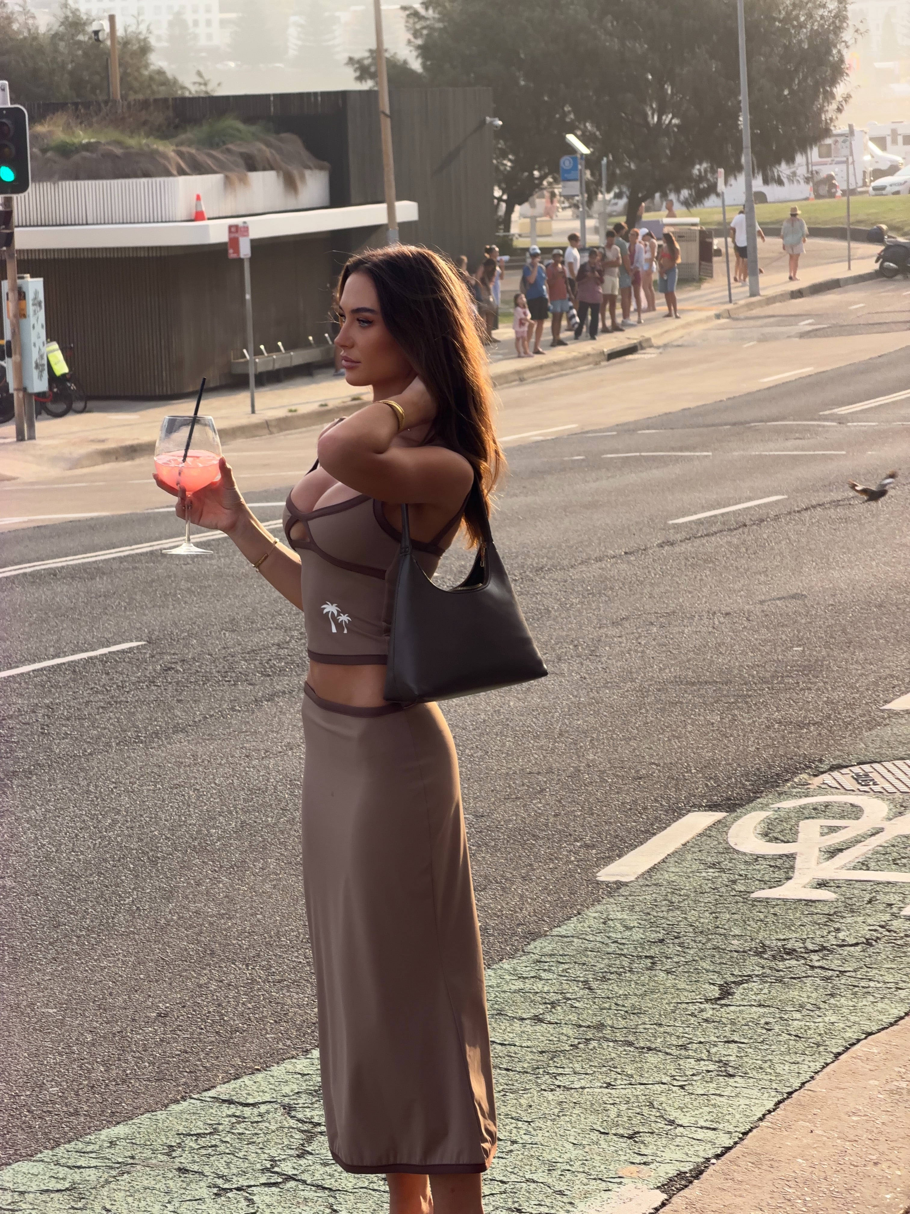 The Sunday Midi Skirt in Bluebell