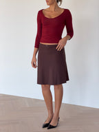 Cherry Reversible V-Neck Top