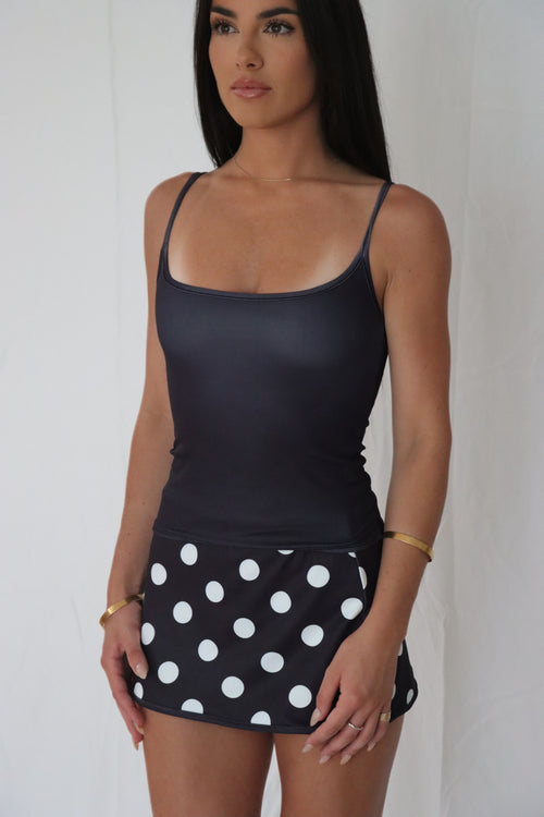 The Split Micro Mini Skirt in Midnight