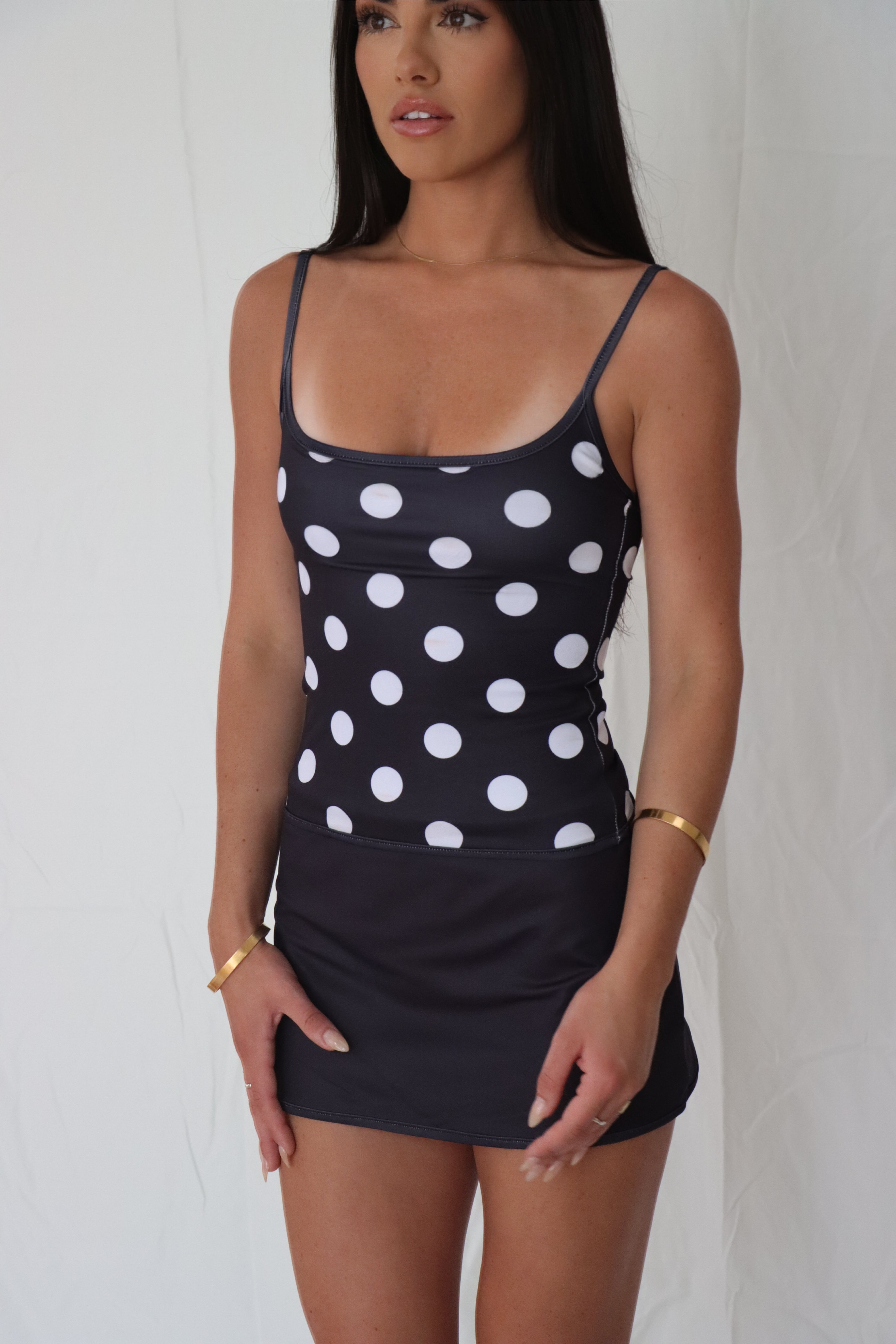 The Split Micro Mini Skirt in Midnight