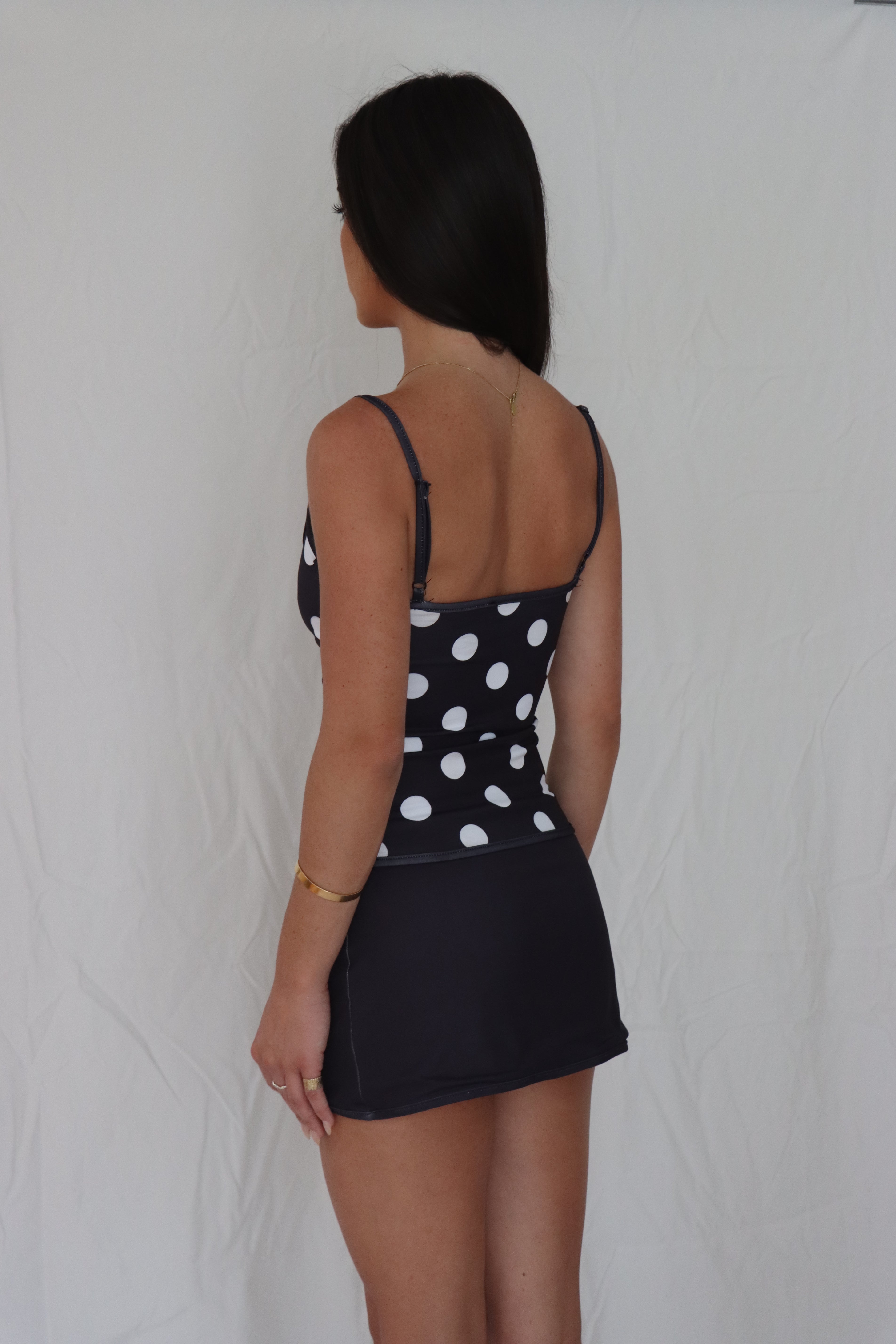 The Split Micro Mini Skirt in Midnight