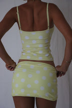 The Split Micro Mini Skirt in Lemon Drop